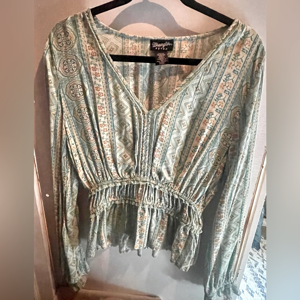 Wrangler Long Sleeve Western Top
